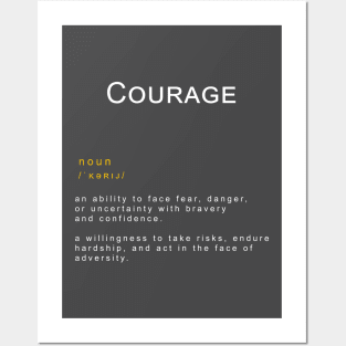 Motivational Word: Courage Posters and Art